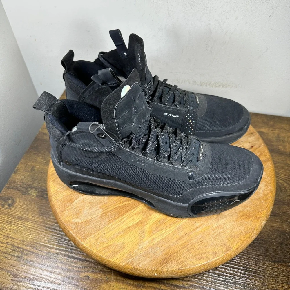 Air Jordan 34 Black Cat Mens Basketball Shoes Black AR3240-003 Size 11.5